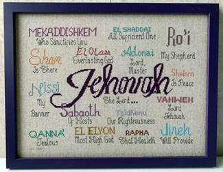 Jehovah stitched by Carolyn Hutchinson